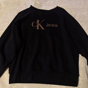 CK Jeans Black Sweatshirt Sz L